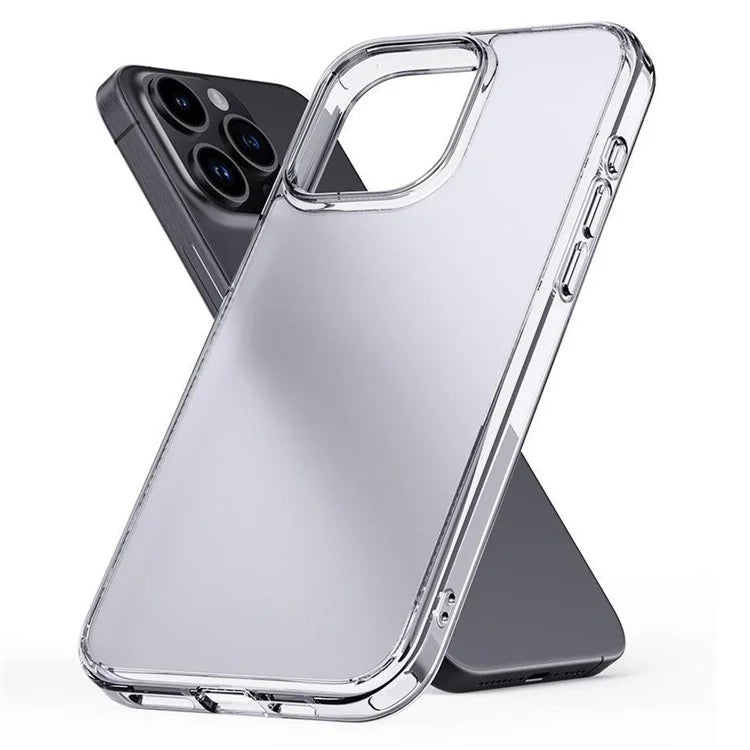 For iPhone 15 Pro Max Cell Phone Cases Matte TPU+PC Anti-drop Back Cover Titanium Blue