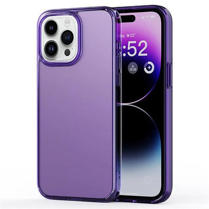 For iPhone 15 Pro Max Cell Phone Cases Matte TPU+PC Anti-drop Back Cover Purple