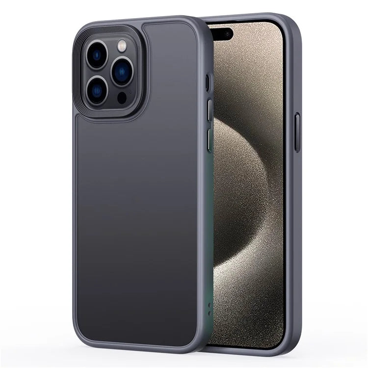 For iPhone 15 Pro Cell Phone Cases Aluminum Alloy Camera Frame TPU+PC Cover