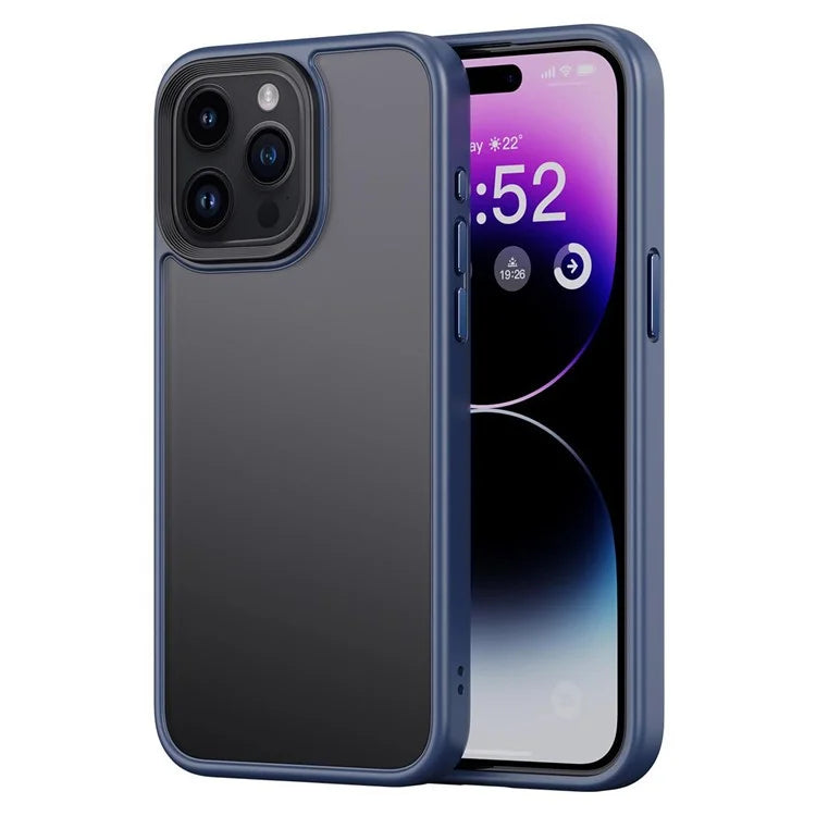 For iPhone 15 Pro Cell Phone Cases Aluminum Alloy Camera Frame TPU+PC Cover