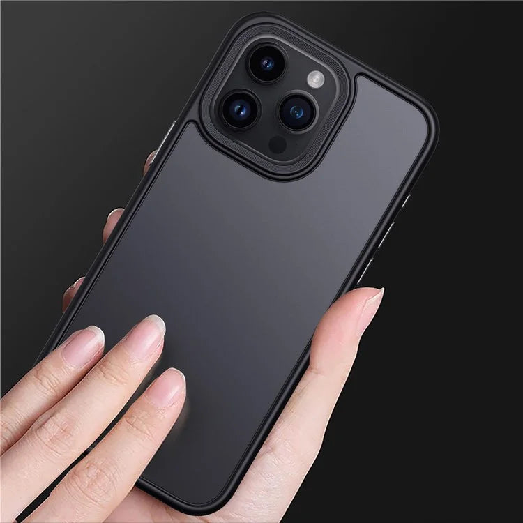 For iPhone 15 Pro Cell Phone Cases Aluminum Alloy Camera Frame TPU+PC Cover