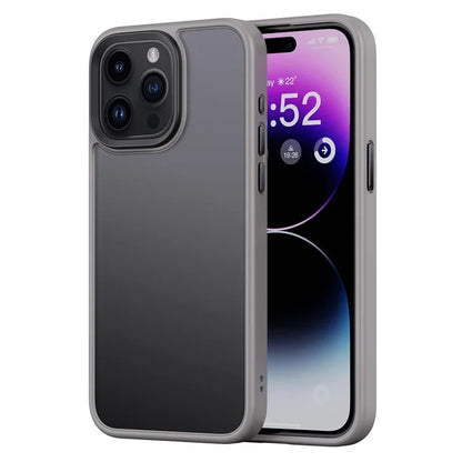 For iPhone 15 Pro Cell Phone Cases Aluminum Alloy Camera Frame TPU+PC Cover