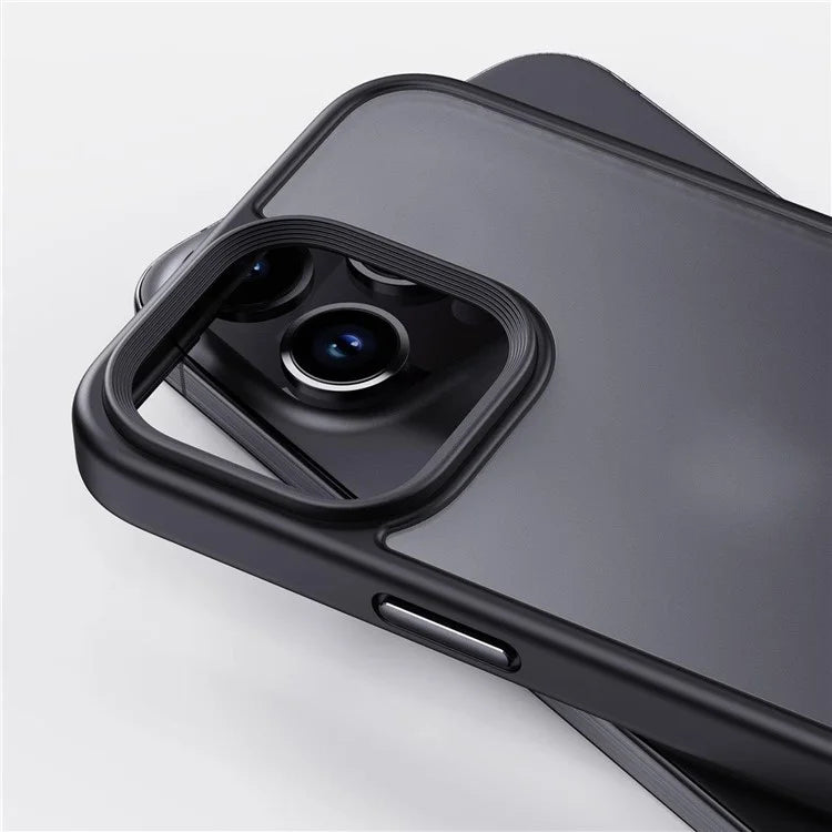 For iPhone 15 Pro Cell Phone Cases Aluminum Alloy Camera Frame TPU+PC Cover