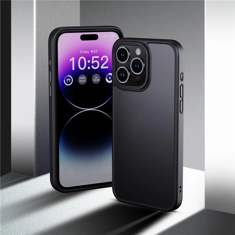 For iPhone 15 Pro Cell Phone Cases Aluminum Alloy Camera Frame TPU+PC Coverish Green