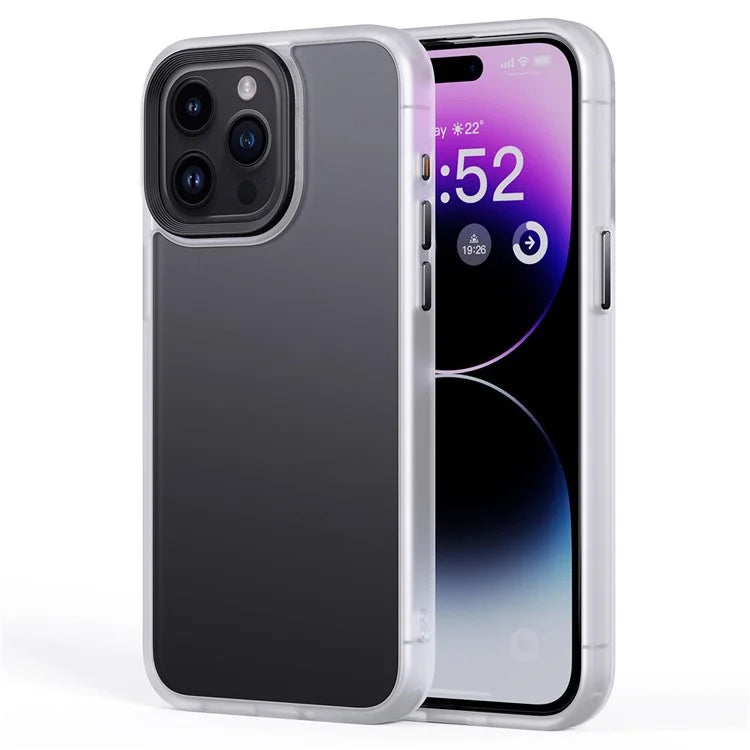 For iPhone 15 Pro Cell Phone Cases Aluminum Alloy Camera Frame TPU+PC Cover