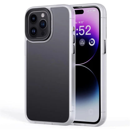 For iPhone 15 Pro Cell Phone Cases Aluminum Alloy Camera Frame TPU+PC Cover