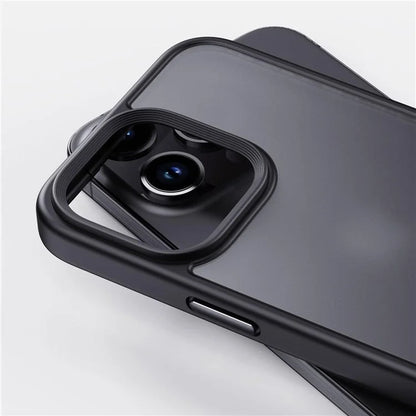 For iPhone 15 Pro Cell Phone Cases Aluminum Alloy Camera Frame TPU+PC Cover