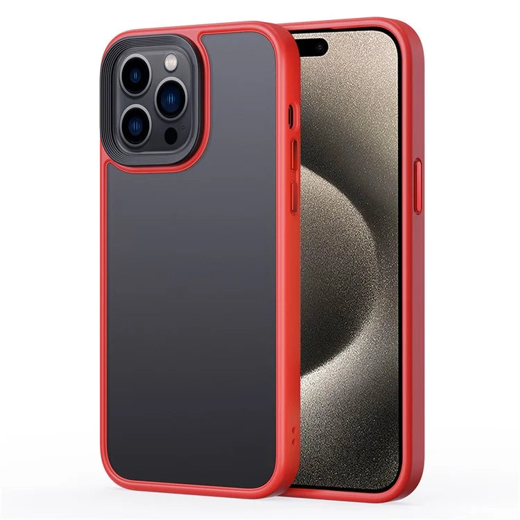 For iPhone 15 Pro Cell Phone Cases Aluminum Alloy Camera Frame TPU+PC Cover