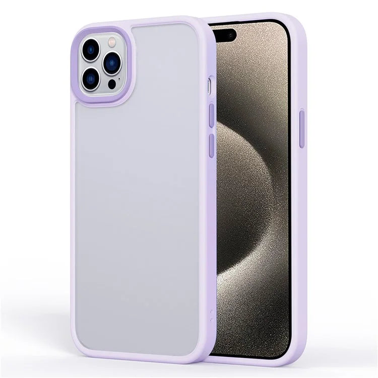 For iPhone 15 Pro Cell Phone Cases Aluminum Alloy Camera Frame TPU+PC Cover
