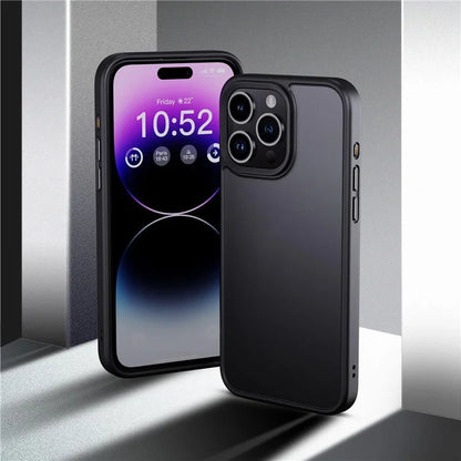 For iPhone 15 Pro Cell Phone Cases Aluminum Alloy Camera Frame TPU+PC Cover
