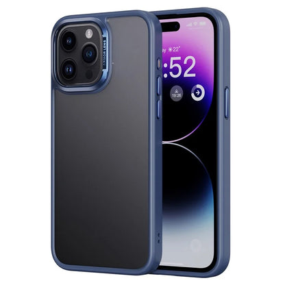 For iPhone 15 Pro TPU+PC Cell Phone Cases Aluminum Alloy Camera Frame Matte Cover