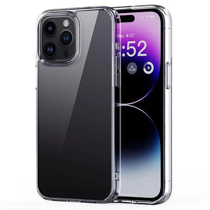 For iPhone 15 Pro Max Cell Phone Cases Crystal Clear TPU+PC Back Cover