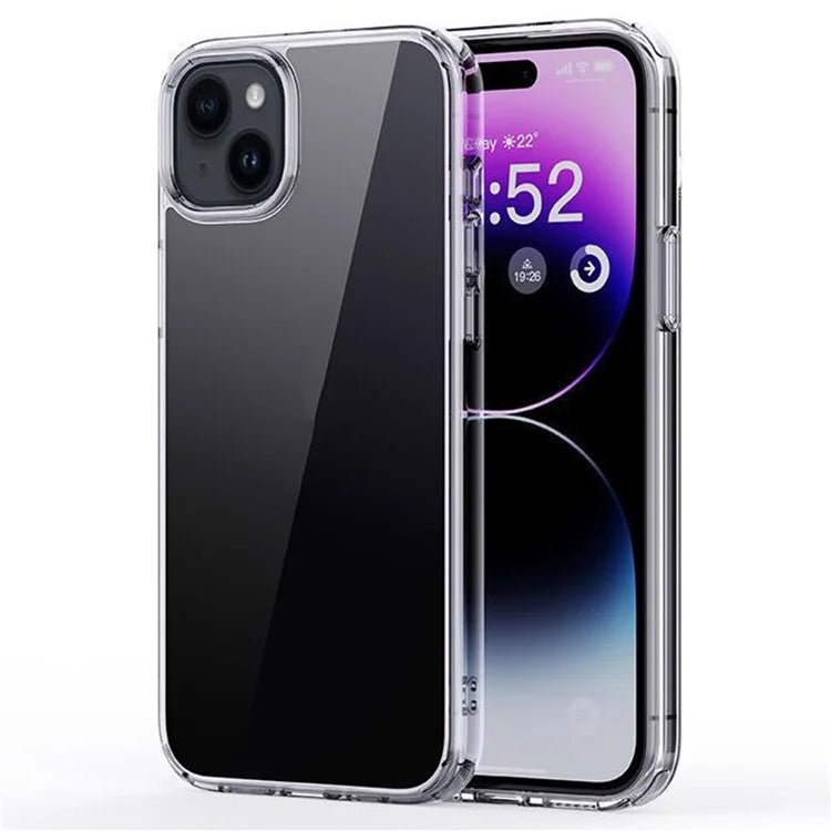 For iPhone 15 Plus Cell Phone Cases Crystal Clear TPU+PC Shockproof Cover