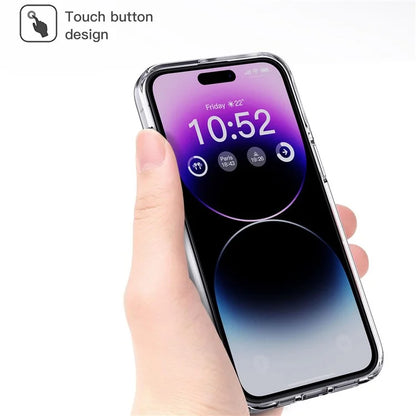 For iPhone 15 Plus Cell Phone Cases Crystal Clear TPU+PC Shockproof Cover