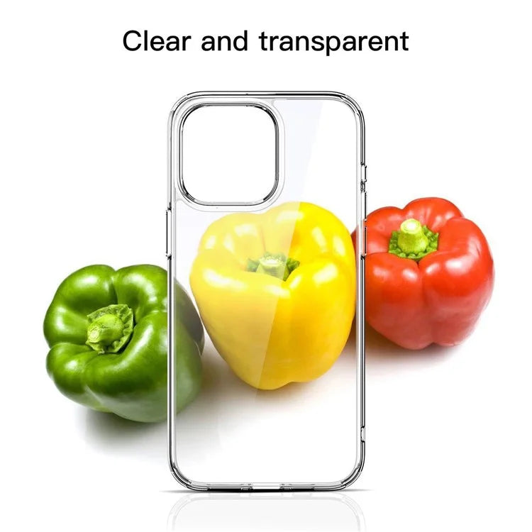 For iPhone 15 Plus Cell Phone Cases Crystal Clear TPU+PC Shockproof Cover