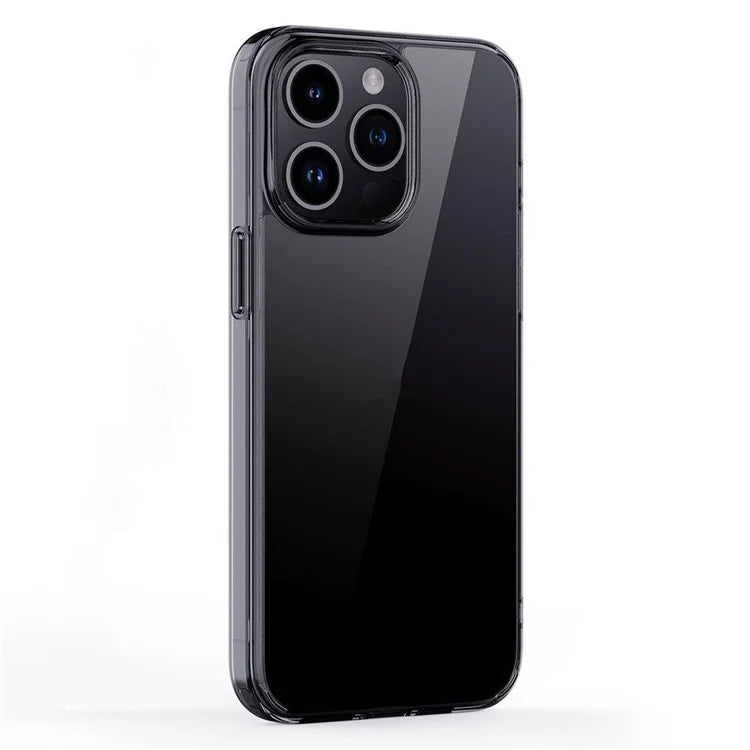 Cell Phone Cases for iPhone 15 Pro Crystal Clear TPU+PC Anti-fall Back Cover Black