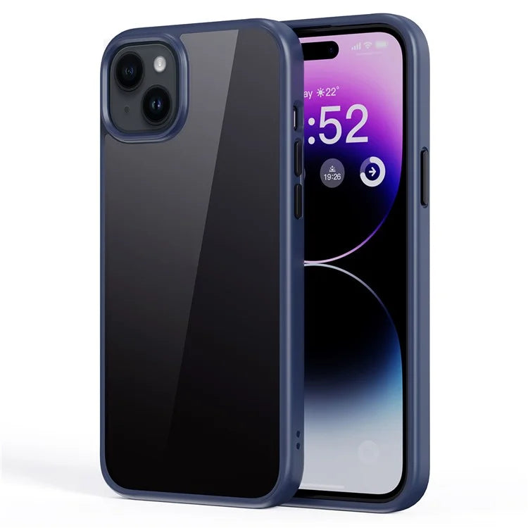 For iPhone 15 Plus Cell Phone Cases Shock Absorbing TPU+PC Back Cover