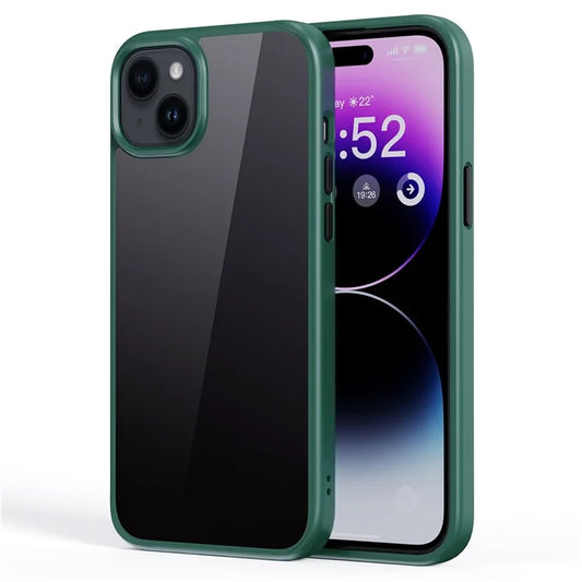 Cell Phone Cases for iPhone 15 Anti-fall Back Protector TPU+PC Coverish Green