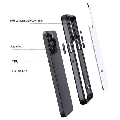 For iPhone 15 Pro Cell Phone Cases Drop Protection TPU+PC Back Cover