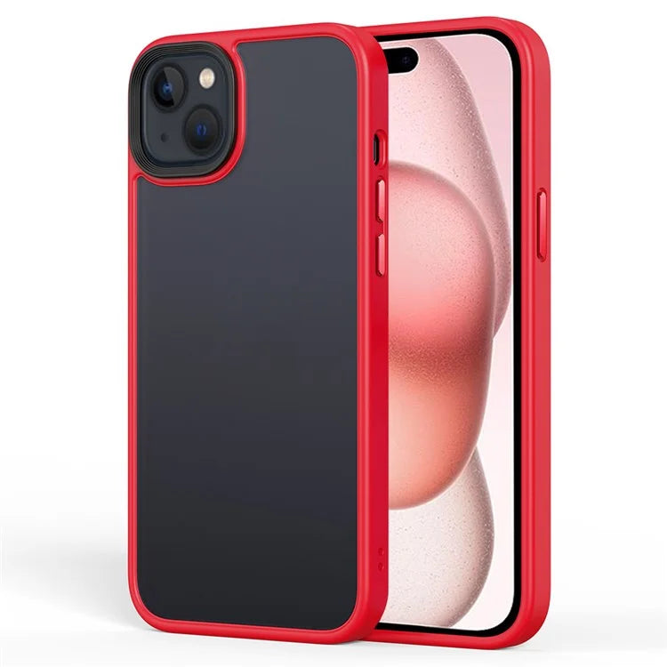 For iPhone 15 Phone Case TPU+PC Anti-Collision Cover