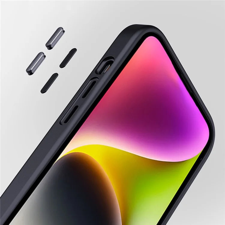 For iPhone 15 Phone Case TPU+PC Anti-Collision Cover