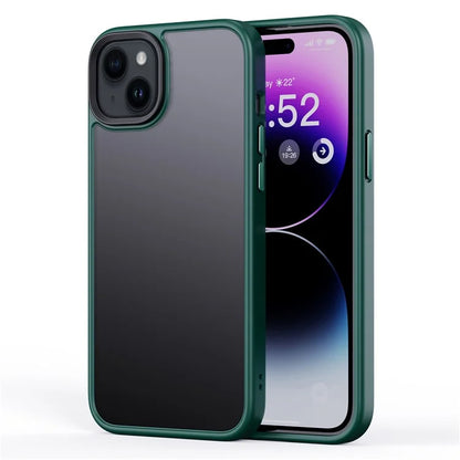 For iPhone 15 Phone Case TPU+PC Anti-Collision Coverish Green