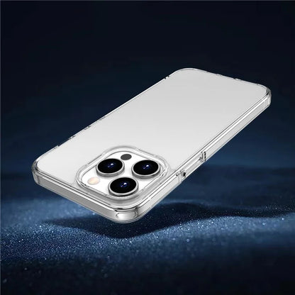 For iPhone 15 Pro Max TPU+PC Phone Case Anti-slip Matte Cover Black