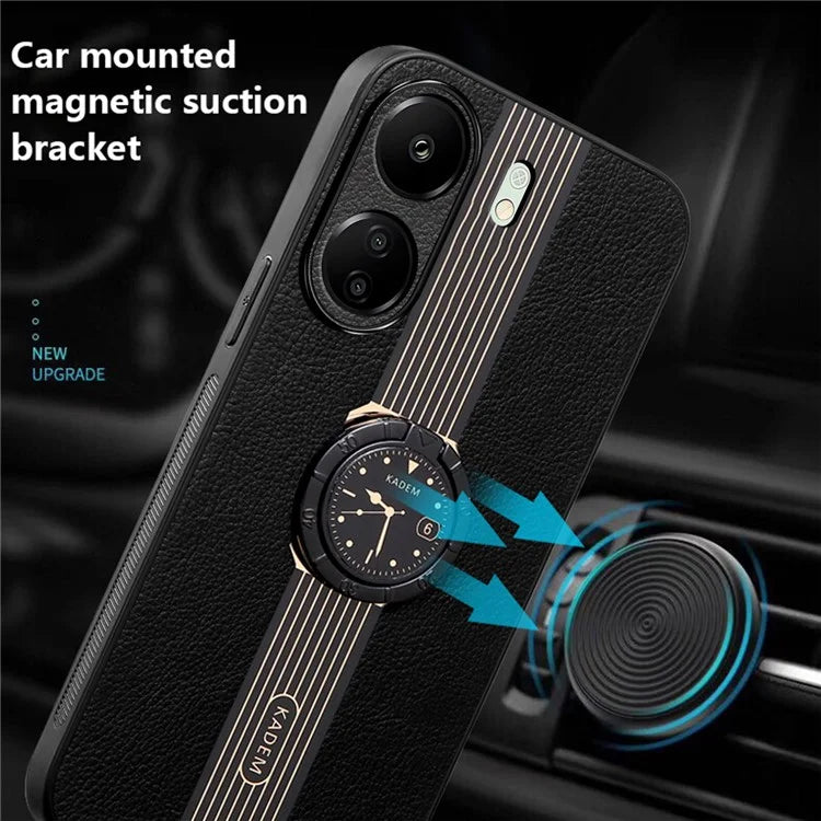 KADEM For Xiaomi Redmi 13C 4G / Poco C65 4G Ring Kickstand Cell Phone Cases Anti-fall Cover