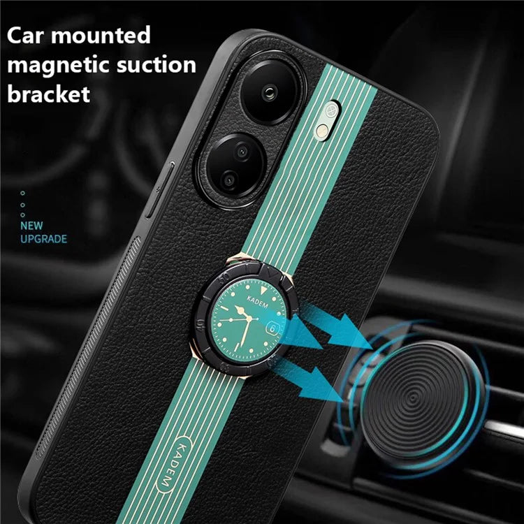 KADEM For Xiaomi Redmi 13C 4G / Poco C65 4G Ring Kickstand Cell Phone Cases Anti-fall Cover