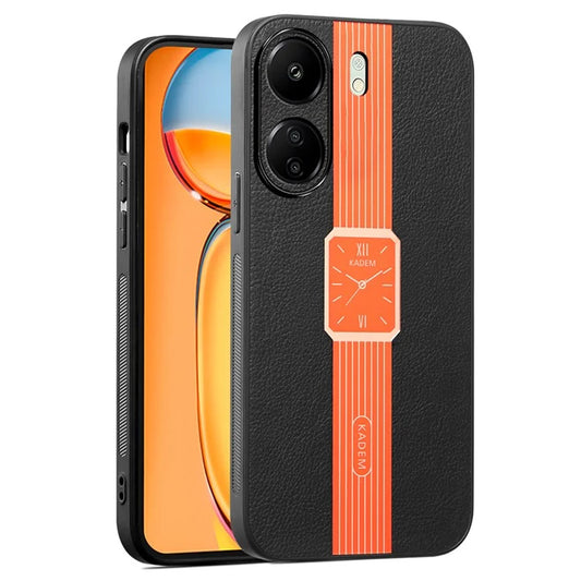 KADEM For Xiaomi Redmi 13C 4G / Poco C65 4G Case Leather+Acrylic+TPU Back Guard Cell Phone Cover