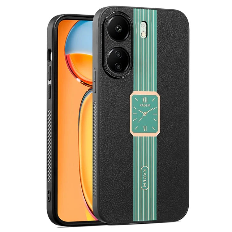KADEM For Xiaomi Redmi 13C 4G / Poco C65 4G Case Leather+Acrylic+TPU Back Guard Cell Phone Cover