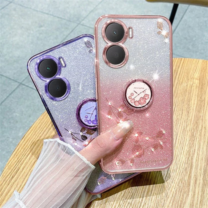 KADEM For Huawei nova 11 SE Cell Phone Cases Gradient Flower Pattern Kickstand TPU Cover