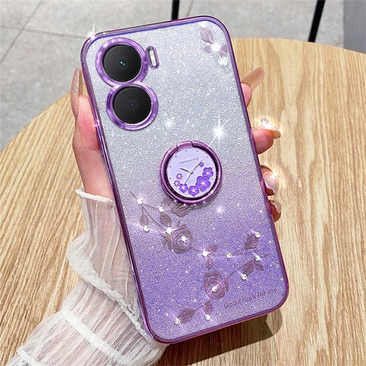 KADEM For Huawei nova 11 SE Cell Phone Cases Gradient Flower Pattern Kickstand TPU Cover