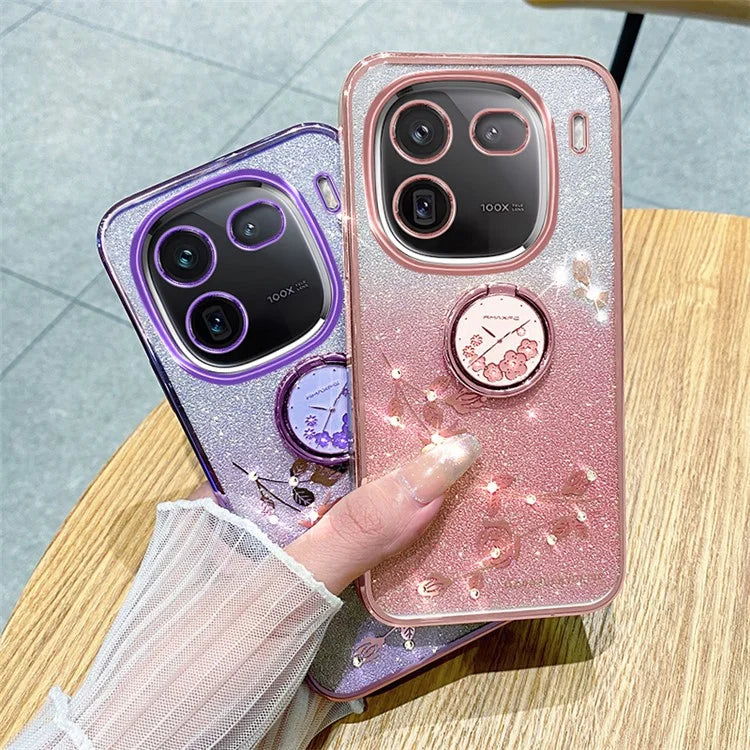 KADEM For vivo iQOO 12 Pro 5G Cover Ring Kickstand TPU Cell Phone Cases