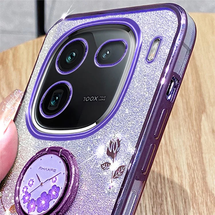 KADEM For vivo iQOO 12 Pro 5G Cover Ring Kickstand TPU Cell Phone Cases