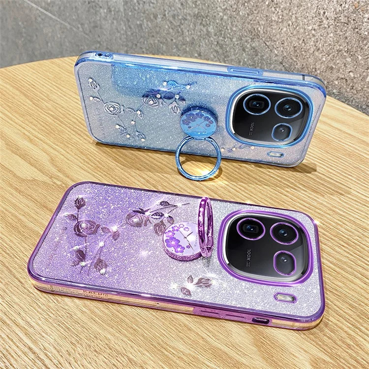 KADEM For vivo iQOO 12 Pro 5G Cover Ring Kickstand TPU Cell Phone Cases