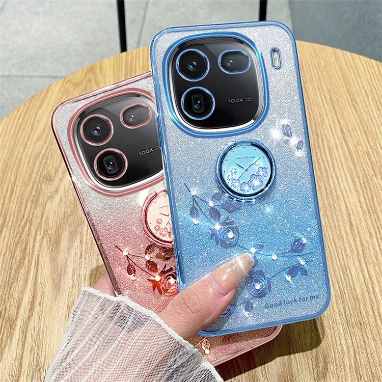 KADEM For vivo iQOO 12 Pro 5G Cover Ring Kickstand TPU Cell Phone Cases