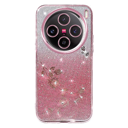 KADEM For vivo X100 5G Phone Case TPU Mobile Phone Shell Cover with Rhinestone Decor