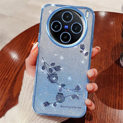 KADEM For vivo X100 5G Phone Case TPU Mobile Phone Shell Cover with Rhinestone Decor