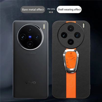 KADEM For vivo X100 Pro 5G Cell Phone Cases Electroplating Back Cover with Kickstand