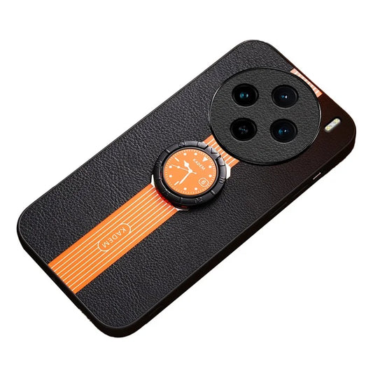 KADEM For vivo X100 5G Ring Kickstand Cell Phone Cases Shockproof Watch Pattern Cover