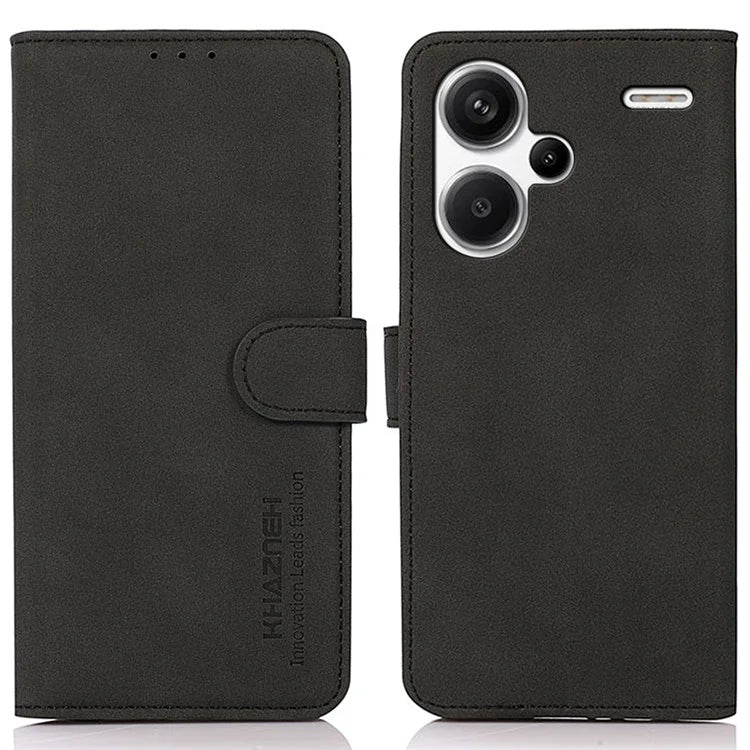 KHAZNEH For Xiaomi Redmi Note 13 Pro+ 5G Cell Phone Case Anti-scratch PU Leather Flip Cover