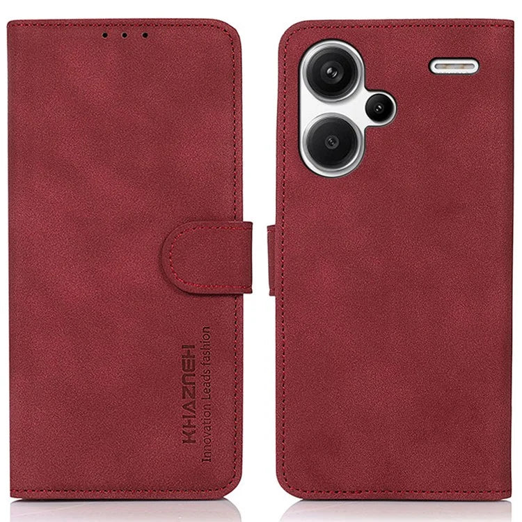 KHAZNEH For Xiaomi Redmi Note 13 Pro+ 5G Cell Phone Case Anti-scratch PU Leather Flip Cover