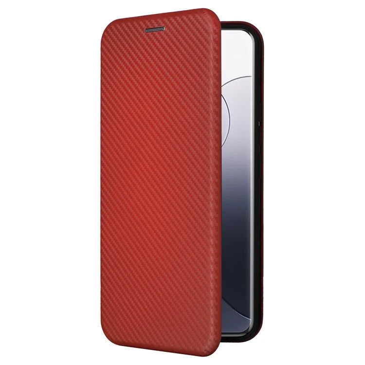 For Xiaomi 14 Leather Case Card Holder Carbon Fiber Texture Phone Cover