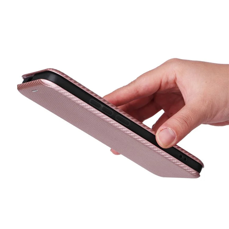 For Xiaomi 14 Leather Case Card Holder Carbon Fiber Texture Phone Cover