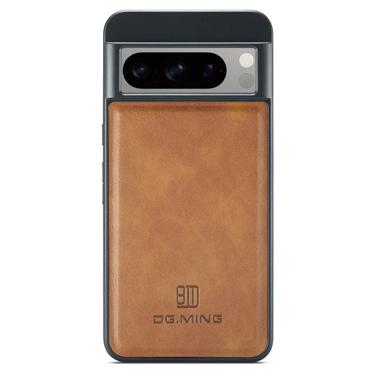DG.MING For Google Pixel 8 Pro Phone Case PU Leather Shockproof Back Cover
