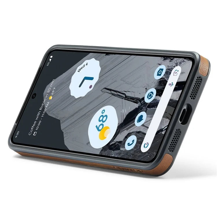 DG.MING For Google Pixel 8 Pro Phone Case PU Leather Shockproof Back Cover