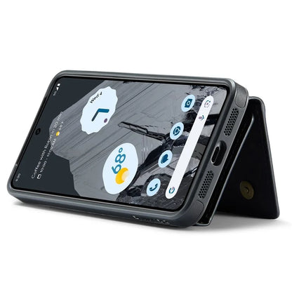 DG.MING M5 Series For Google Pixel 8 Pro Phone Case RFID Blocking Zipper Pocket Back Cover
