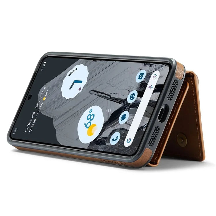 DG.MING M5 Series For Google Pixel 8 Pro Phone Case RFID Blocking Zipper Pocket Back Cover