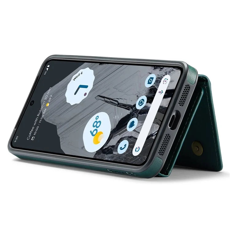 DG.MING M5 Series For Google Pixel 8 Pro Phone Case RFID Blocking Zipper Pocket Back Cover
